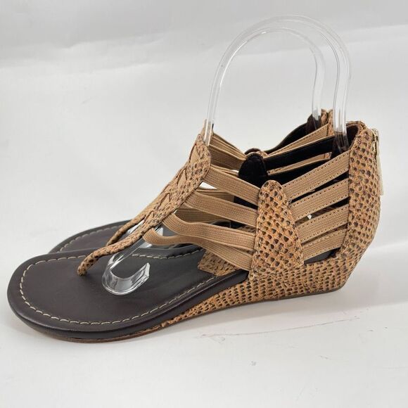 Donald J. Pliner SIGNED Deena Wedge Sandals Size 7 EUC AUTOGRAPHED - Picture 10 of 16